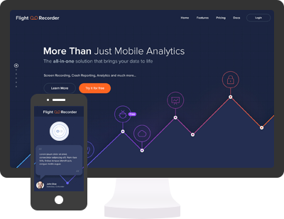 Flightrecorder website on desktop and mobile | Startup